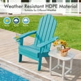 thumbnail image 6 of Gymax 4PCS Patio Folding Adirondack Chair Weather Resistant Cup Holder Yard Turquoise, 6 of 8