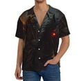 thumbnail image 1 of Fotbe Cool Skull Western Cowboy Camisa Estampada de Manga Corta para Hombre, Casual de Verano, Estilo Playero, Sin Arrugas-X-Large, 1 of 5