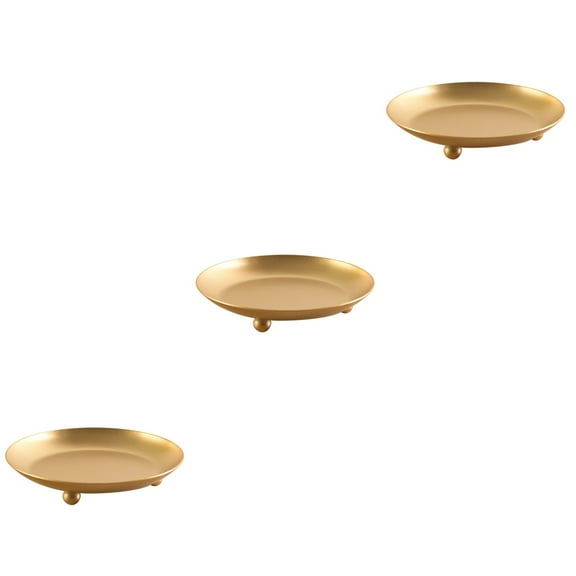 3 PCS Candle Holders Vintage Wedding Decor Household Dish Delicate Candlestick Desktop