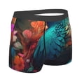 thumbnail image 3 of Daiia Colorful Flower Bird Men's Underwear Boxer Briefs, Cotton Stretch Moisture-Wicking Underwear-X-Large, 3 of 9