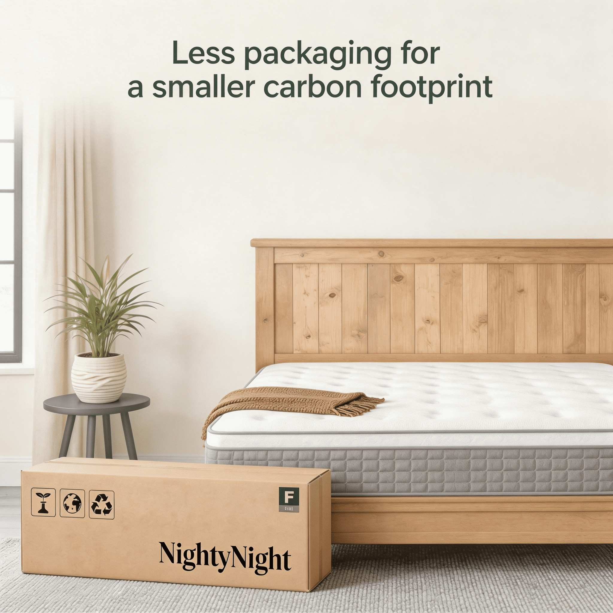 NightyNight 12" Twin Size Firm Hybrid Mattress in a Box with Cooling Gel Memory Foam, Motion Isolation & Temperature Regulation
