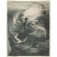 thumbnail image 2 of Luc-Olivier Merson 15x18 Black Ornate Wood Framed Double Matted Museum Art Print Titled - Alberich and the Rhinemaidens (1885), 2 of 5