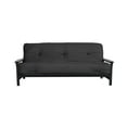 DHP Nadine Black Metal Futon Frame with Coil Full Futon Mattress, Multiple Colors and Sizes