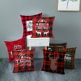 thumbnail image 4 of SPRING PARK Merry Christmas Throw Pillow Covers Deer Snowflakes Snowman Decorative Pillow Covers for Sofa Couch Bed and Car Throw Pillow Covers, 4 of 7