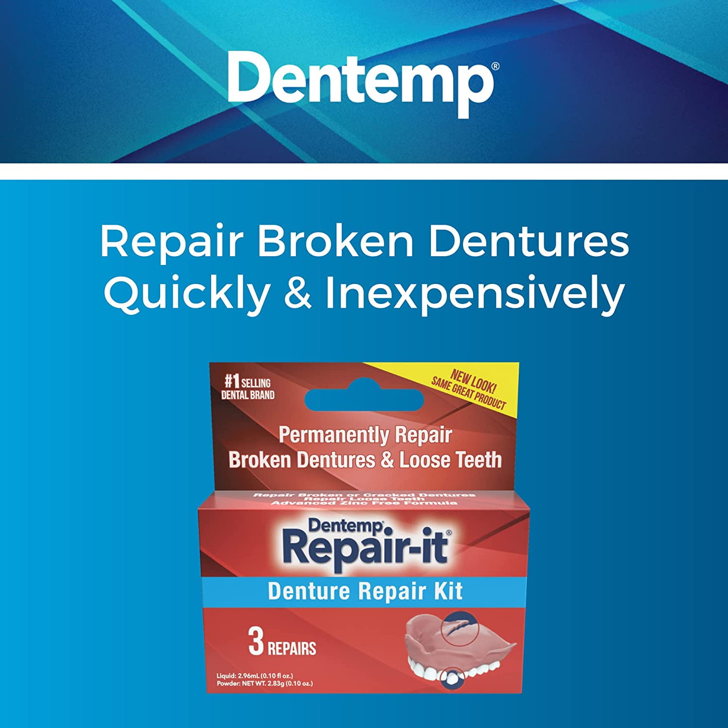 Buy Dentemp RepairIt Advanced Formula Denture Repair Kit Repairs