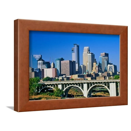 Morning view of Minneapolis, MN skyline Framed Print Wall