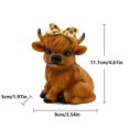 thumbnail image 2 of Scottish Highland Cow Resin Easter Decor, Cute Realistic Calf Figurine for Home, Living Room & Festival Easter Decor, Lifelike Animal Craft Ornament for Desktop, Shelf & Indoor Display, 5*4*2in, A, 2 of 8