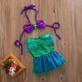 thumbnail image 4 of Toddler Baby Girls Mermaid Set Cosplay Costume Bikini 2Pcs Swimwear Swimsuit Outfits Dress 0-3T, 4 of 7