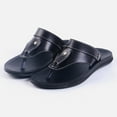 thumbnail image 2 of Leozcaa Mens Slides Soft Cushion Sport Sandals Plantar Fasciitis Arch Support Open Toe Summer Slippers, 2 of 9