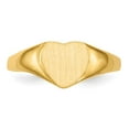 thumbnail image 4 of 14k 8.5x7.5mm Closed Back Heart Signet Ring RS502, 4 of 6