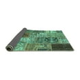 thumbnail image 2 of Ahgly Company Indoor Square Patchwork Turquoise Blue Transitional Area Rugs, 6' Square, 2 of 4