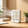 thumbnail image 6 of Desktop Mist Humidifier Fan USB Rechargeable Silent Compact Personal Air Circulator Adjustable Tilt Cooling Fan for Office Dorm Bedroom, 6 of 8