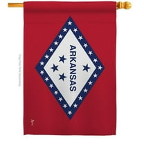 28 x 40 in. Arkansas American State House Flag with Double-Sided Horizontal Decoration Banner Garden Yard Gift