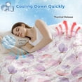 thumbnail image 3 of Pink Purple Butterfly Cooling Blanket, Lightweight Breathable Summer Throw Blanket with Double Sided Cold Effect,Spring Watercolor Butterfly Picnic Beach Blankets Bed Sheet for Hot Sleepers 40"x60", 3 of 8