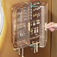 thumbnail image 4 of WRKEKC Clearance Wall-Mounted Jewelry Display Rack with Velvet Padding - No-Drill Earring/Necklace Organizer for Bedroom/Dressing Table, 4 of 6