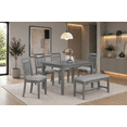 thumbnail image 1 of K-Living 6-Piece Dining Set in Grey, 1 of 6