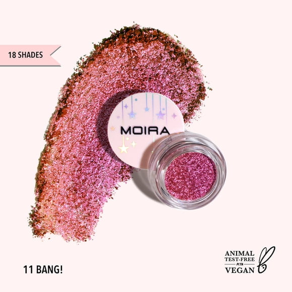 Sombra De Ojos Moira Cosmetics En Crema Con Glitter 011, ¡Bang!