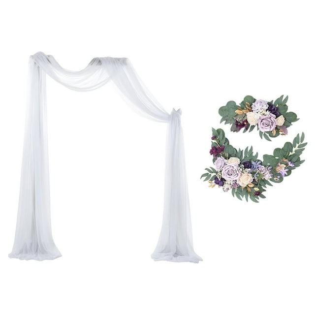 Flower Swag Wedding Arch Drape Curtain Backdrop Centerpiece Decorative for Wedding Party Ceremony Arbor Decor Sunnimix cortina de arco de boda