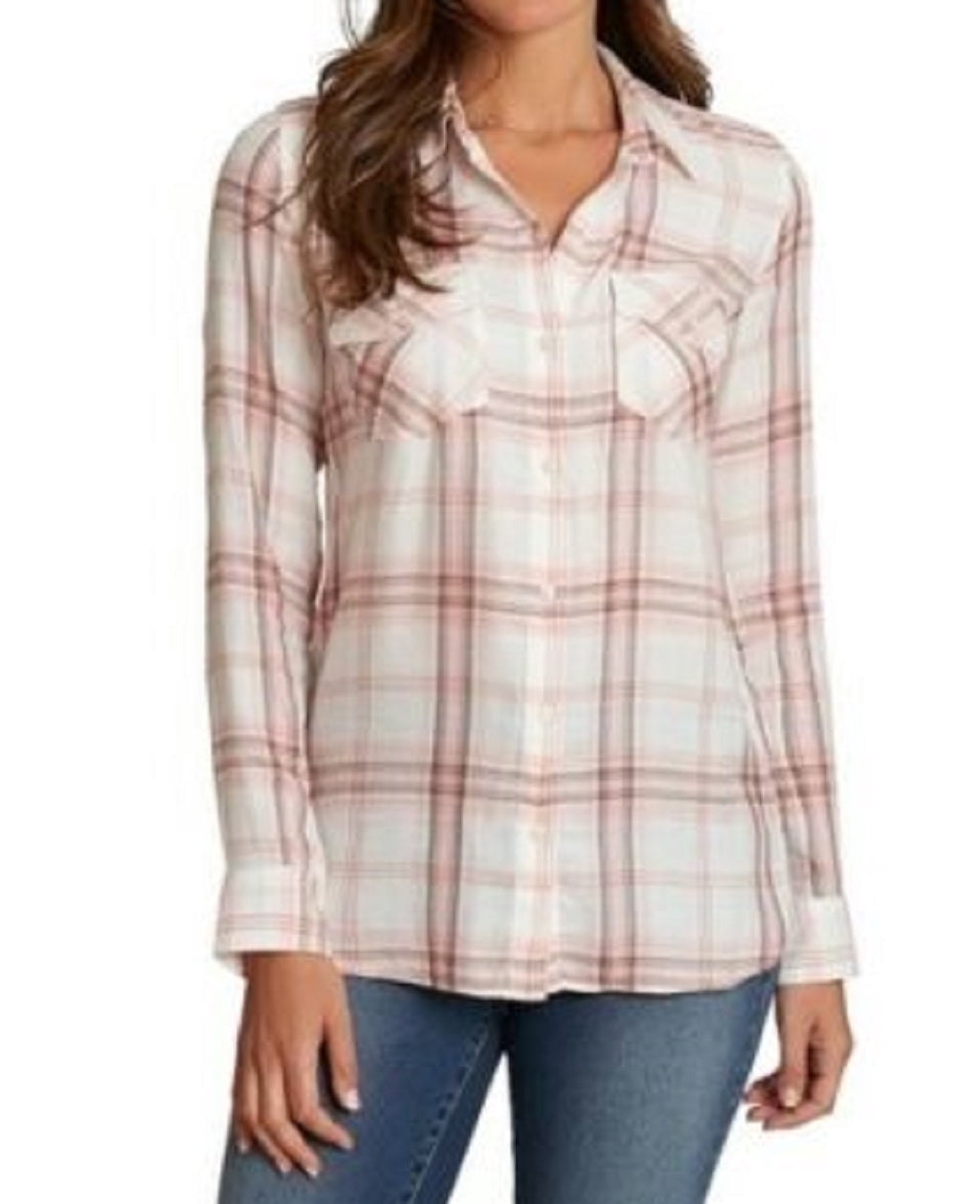 Plaid Button Front Shirt - Walmart 
