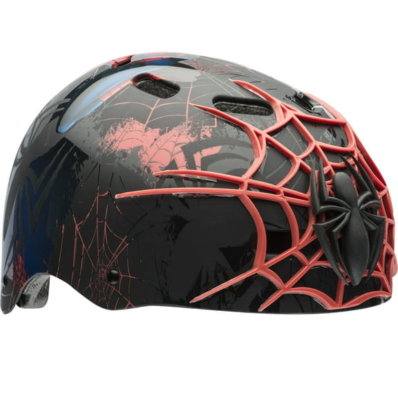 Marvel Spider-Man 3D Web Slinger Multisport Bell Bike Helmet, Black, Child 5  (51-54cm)