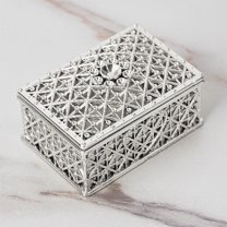 Personalized Wedding Candy Boxes 12Pcs, Hollow Metal Containers, Elegant Bridal Shower Favors Storage Box for Wedding Receptions, Home Organization & Party Decorations