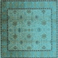 thumbnail image 1 of Ahgly Company Indoor Square Oriental Light Blue Industrial Area Rugs, 3' Square, 1 of 4