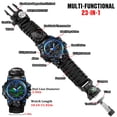 thumbnail image 3 of Reloj digital militar de supervivencia 23 en 1, pulsera táctica multifuncional y ajustable para hombre, relojes deportivos azules impermeables para exteriores con brújula y banda de paracord, 3 of 5