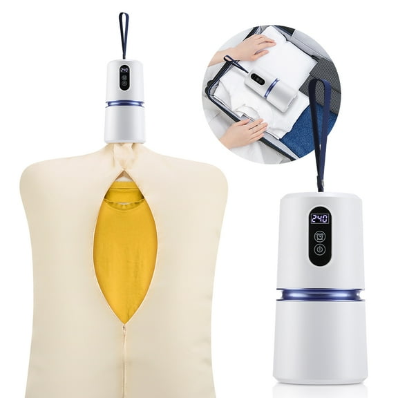 Portable Clothes Dryer，Mini Laundry Dryers , Small Compact Electric Drying Machine with Dry Bag for Travel,RV, Home,Apartment(White)