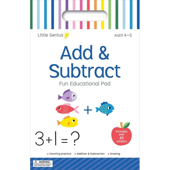 Little Genius Add & Subtract: Fun Educational Activity Pad with Carry Handle, (Paperback)