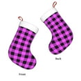 thumbnail image 3 of Salouo Purple Black Buffalo Plaid Print Christmas Stockings,Large Xmas Stocking Set of 1 Holiday and Farmhouse Stocking for Christmas Holiday Party Decoration(17.7*11 Inch), 3 of 7
