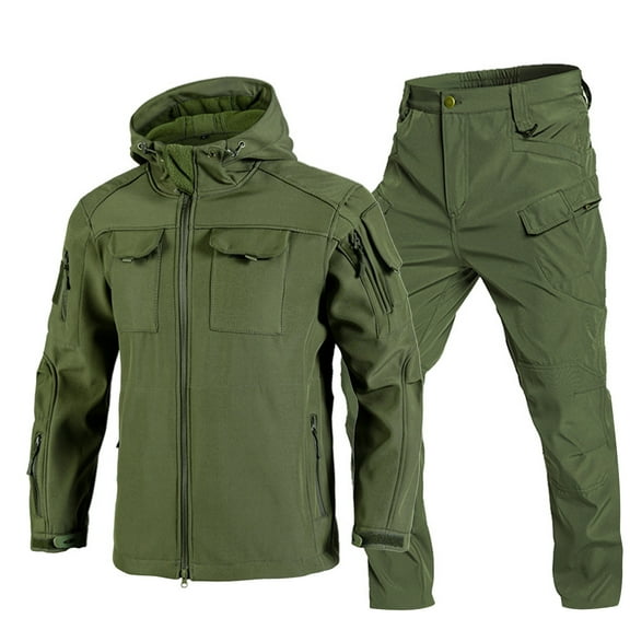 Mens 2 Piece Set Zip Up Jacket and Pants Outdoor Hiking Workout Outfit Sets, 3XL
