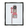 thumbnail image 3 of Stupell Industries Vintage Pay Phone Chic Queen Calling Calligraphy Graphic Art Jet Black Floating Framed Canvas Print Wall Art, Design by Ashley Singleton, 3 of 5