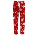 thumbnail image 4 of Garbnen Christmas Men's Pajama Pants Santa Graphic Wide Leg Sleep Pants Men Big and Tall Fall Winter Funny Merry Xmas Print Comfy Men’s Lounge Pants, 4 of 6