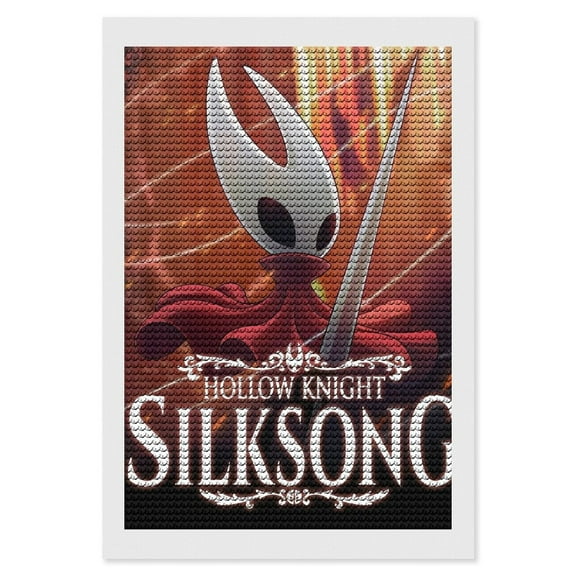 Hollow Game Kni-ght Silksong Picture Paintings Canvas Diamond Art Prints Wall Hang Decoration Home Game Gifts
