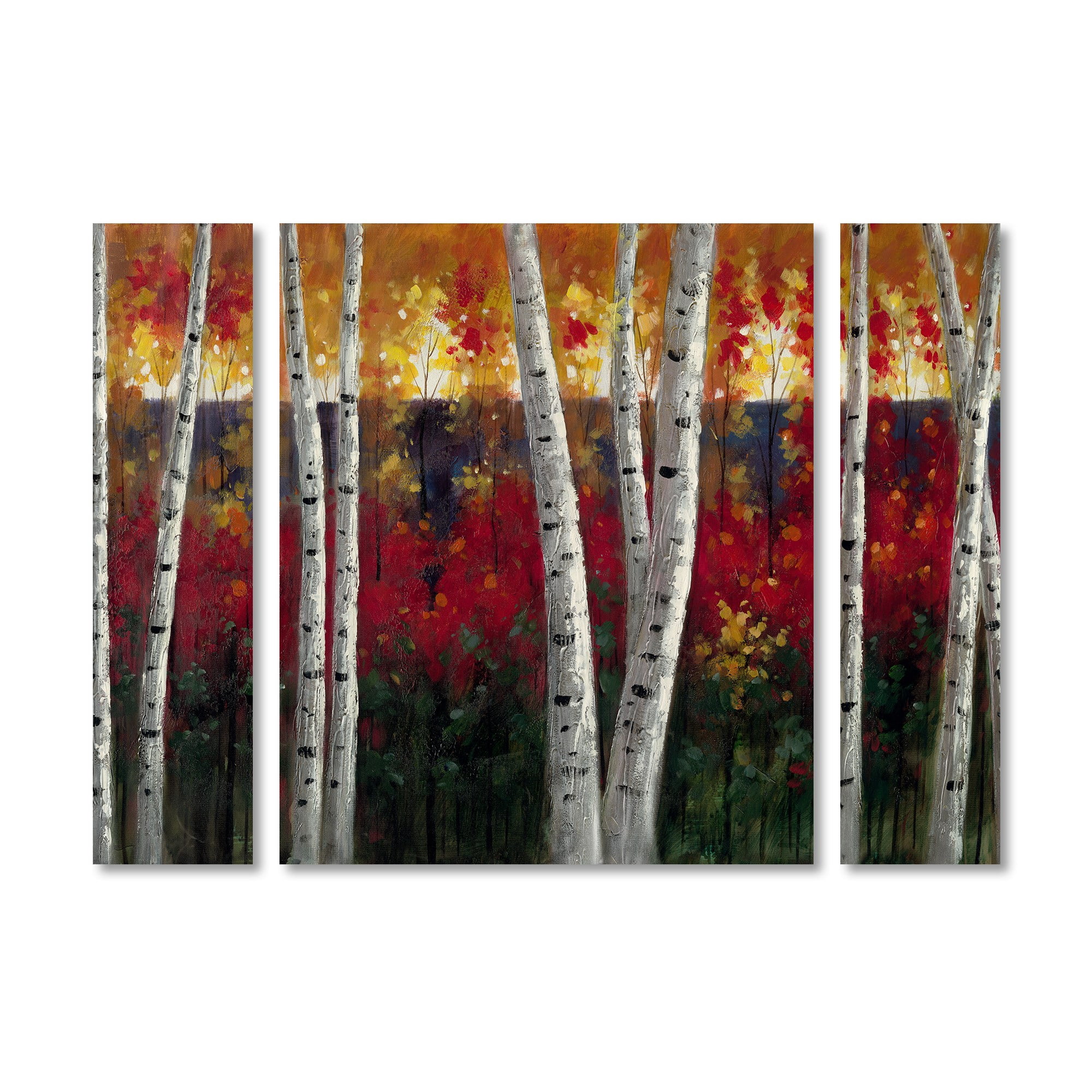 Trademark Fine Art "Autumn" Canvas Art by Rio Three Panel Set