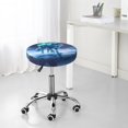 thumbnail image 7 of Round Bar Stool Seat Covers, Aurora Wolf Frozen Lake A Elastic Round Chair Cover Stool Seat Slipcover Bar Stool Cushions Round Pad for 12-14 inch, 7 of 7