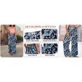 thumbnail image 3 of Summer Bohemian Wide Leg Lounge Pants Women Retro Patchwork Print Elastic Drawstring Waist Flowy Palazzo Pants with Storage Pockets Multicolor M, 3 of 8