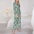 thumbnail image 3 of Salouo Colorful Pugs Pattern Women's Pajamas Set Long Sleeve Button Down Sleepwear Soft Pj Lounge Sets for women 2 Piece Pjs Set with Long Pants-X-Large, 3 of 7