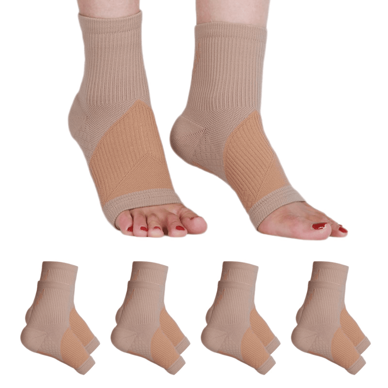 2 Pairs Compression Socks for Plantar Fasciitis, Achilles Tendonitis