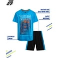 thumbnail image 3 of Pro Athlete Boys Shorts Set - 2 Piece Athletic Performance T-Shirt and Gym Shorts Activewear Set, 3 of 7