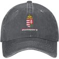 thumbnail image 1 of National Emblem Hungary Hungarian Ponytail Hats Washed Denim Baseball Cap Adjustable Caps, 1 of 8