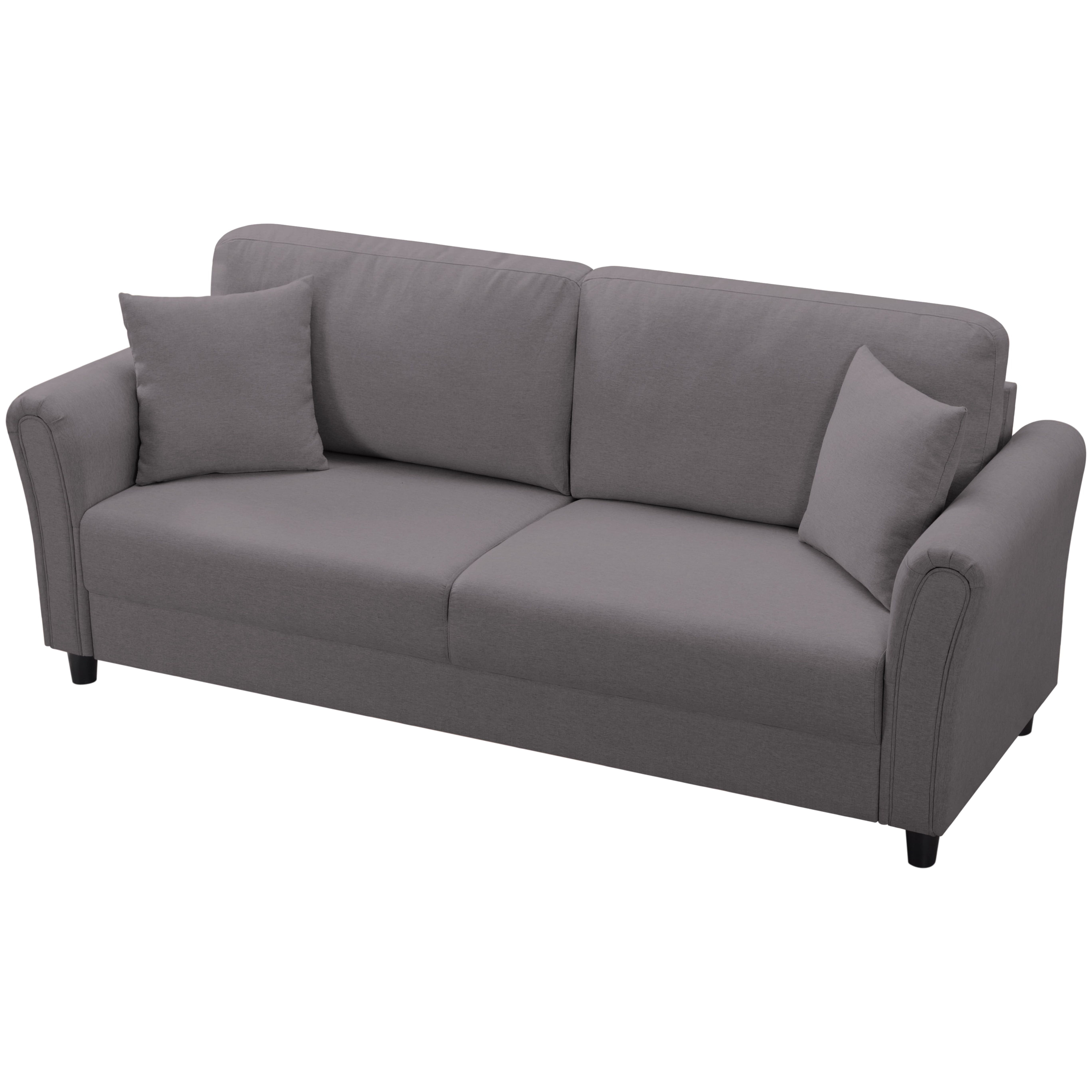 BSHTI 81.5 inch European Style Modern Sofa Couch,Minimalism Couches Sofa for Livingroom(Dark Gray)