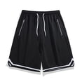 thumbnail image 2 of Jjayotai Mens George Shorts, Men's Solid Color Fitness Sports Drawstring Shorts, Elastic Waist Shorts with Pockets, Shorts Men, 2 of 9