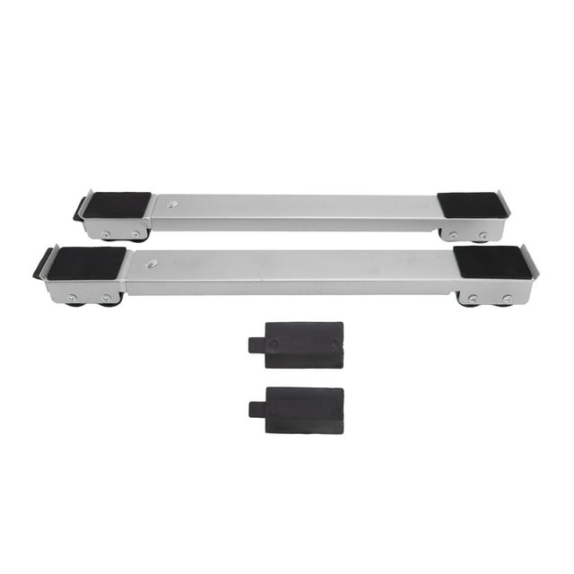 Furniture Mobile Roller Stand 2 Sets Mobile Roller Bracket Furniture Raised Base Moving Wheels For Refrigerator Washing Machine Silver