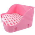 thumbnail image 2 of Pink Plastic Rabbit Litter Box with Leak Proof Design for Bunny Toilet Training in Living Rooms, 2 of 9