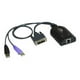 ATEN KA7166 - Clavier / Vidéo / Souris (KVM) Câble - RJ-45 (F) à USB, DVI-D (M) - 3,6 Po – image 1 sur 1