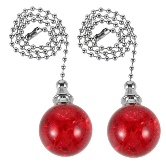 WHAMVOX 2pcs Ceiling Fan Pull Chain Lighting Beaded Pull Chain Ceiling Fan Pull Chain Extender with Crystal Ball