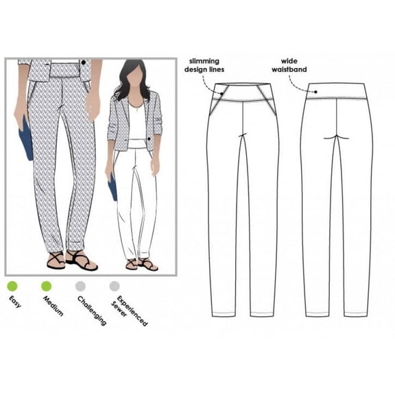 Style Arc Sewing Pattern Beth Pants Women