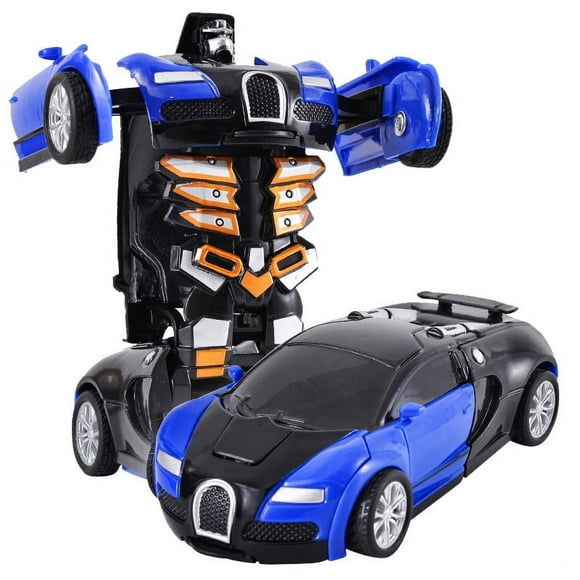 Teenagers's inertial Deformation Toy car King-Kong Robot Deformation car Model Teenagers Toy (Color : Blue) Toy for Kids