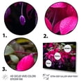 thumbnail image 3 of Designart "Vivid Fuchsia Blooms Nature s Splendor II" Floral Metal Wall Decor Set, 3 of 5